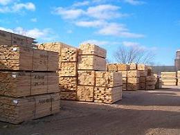 Lumber in our lumber yard